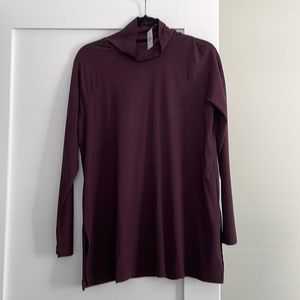 J.Jill Luxe Supima Everyday Turtleneck Tunic Spiced Wine Size M